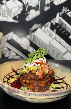 Sweet Potato Corn Fritters With A Poached Egg